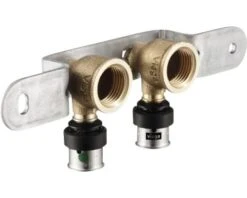 VIEGA SMARTPRESS Muurplaat Dubbel 16 Mm X 1/2" Binnendraad