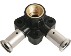 HENCO PVDF Muurplaat Doorstroom Kort 16 X 1/2" Binnendraad X 16 Mm Pers