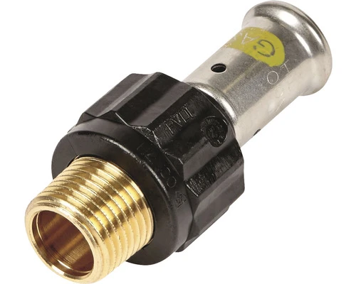 HENCO PVDF Gas Puntstuk 16 Mm Pers X 1/2" Buitendraad 3 HENCO PVDF Gas Puntstuk 16 Mm Pers X 1/2" Buitendraad