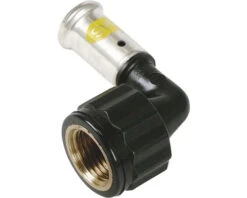 HENCO PVDF Gas Overgangsknie 90° 20 Mm Pers X 1/2" Binnendraad