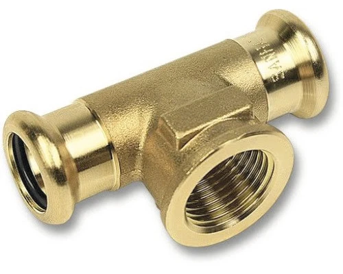SANHA PURAPRESS T-stuk 22mm Pers X 1/2" Binnendraad X 22mm Pers 3 SANHA PURAPRESS T-stuk 22mm Pers X 1/2" Binnendraad X 22mm Pers