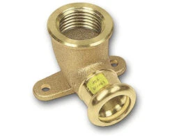 SANHA PRESS Gas Brons Muurplaat 15mm Pers X 1/2" Binnendraad
