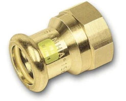 SANHA PRESS Gas Brons Schroefbus 22mm Pers X 3/4" Binnendraad