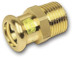 SANHA PRESS Gas Brons Puntstuk 22mm Pers X 3/4" Buitendraad