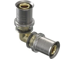 WAVIN TIGRIS Kniekoppeling 90° 20mm Messing 2 Stuks