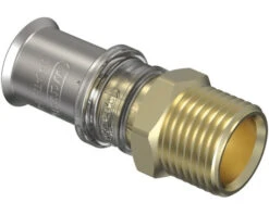 WAVIN TIGRIS Puntstuk 20mm X 1/2" Messing 2 Stuks