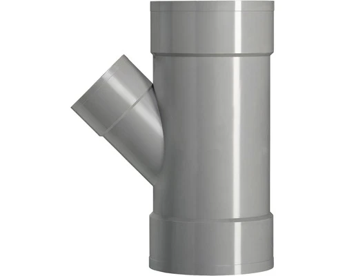 MARTENS T-stuk, PVC, 3 X Lijmmof, 45°, 75 X 125 Mm 3 MARTENS T-stuk, PVC, 3 X Lijmmof, 45°, 75 X 125 Mm