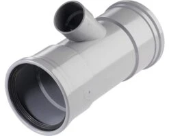 MARTENS T-stuk, PVC, 1x Lijmmof 2 X Manchetmof, 45°, 50/110 Mm