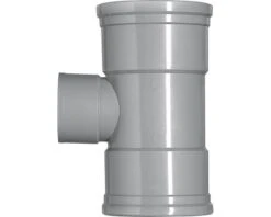 MARTENS T-stuk, PVC, 1x Lijmmof 2 X Manchetmof, 87°, 75/110 Mm