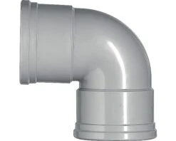 MARTENS Bocht, PVC, 2 X Manchetmof, 87°, 125 Mm
