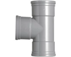 MARTENS T-stuk, PVC, 3 X Manchetmof, 87°, 125 Mm
