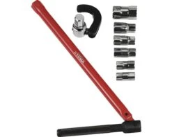 VIRAX Wastafelmoersleutel (incl. 7 Doppen En Bek)