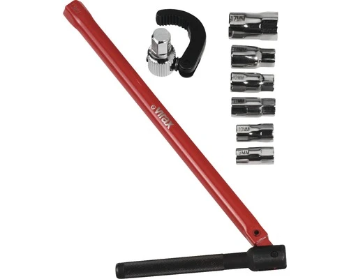 VIRAX Wastafelmoersleutel (incl. 7 Doppen En Bek) 3 VIRAX Wastafelmoersleutel (incl. 7 Doppen En Bek)