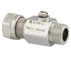 Rechte Stopkraan Vlakke Draad 12 Mm X 3/8" Buitendraad