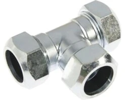 Knelkoppeling T Stuk 15 Mm Verzinkt