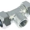 Knelkoppeling T Stuk 15 Mm X 1/2" Binnendraad X 15 Mm Verzinkt