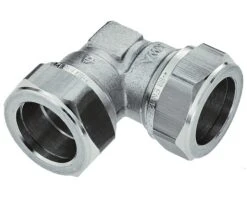 Knel Knie 12x12 Mm Messing Verchroomd