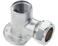 Knel/draad Muurplaat 15x1/2 BI Messing Vernikkeld