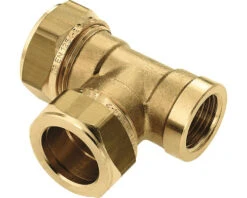 Knel/draad T-stuk 15 X 15 X 1/2 BI