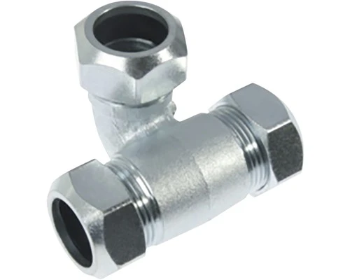 Knelkoppeling Passeer T Stuk 22x15x22 Mm Verzinkt 3 Knelkoppeling Passeer T Stuk 22x15x22 Mm Verzinkt