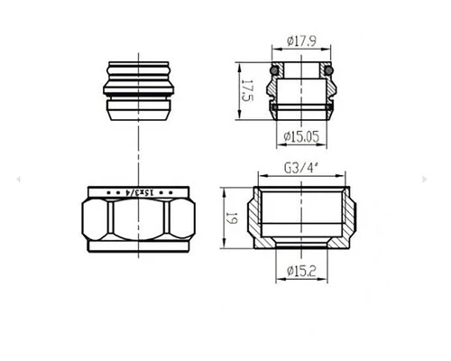 Euroconus 15 Mm Knel Chroom 5 Euroconus 15 Mm Knel Chroom - Afbeelding 3