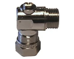 Stopkraan 15 Mm Knel X 3/8 Vlakke Draad Chroom